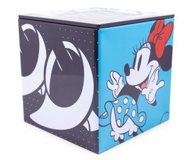 Robe Factory RBF-16725-C Disney All Eyes on Minnie Mouse Tin Storage Box Cube Organizer w/ Lid | 4 Inches
