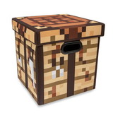 Robe Factory RBF-16742-C Minecraft Crafting Table Fabric Storage Bin Cube Organizer with Lid | 13 Inches