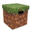 Robe Factory RBF-16743-C Minecraft Grassy Block Fabric Storage Bin Cube Organizer with Lid | 13 Inches