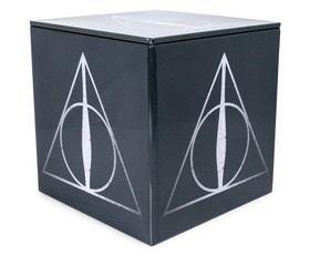 Robe Factory RBF-16774-C Harry Potter Deathly Hallows Tin Storage Box Cube Organizer with Lid | 4 Inches