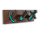Robe Factory RBF-16796-C Minecraft Diamond Tool Wall Coat Hooks Storage Rack