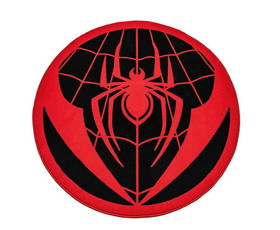 Robe Factory RBF-16937-C Marvel Spider-Man Miles Morales Chest Logo Round Printed Area Rug | 52 Inches