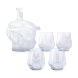 Robe Factory RBF-17112-C Halo Infinite Master Chief Helmet 6-Piece Whiskey Decanter Set with Glasses