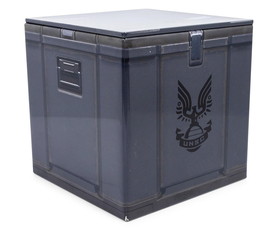 Robe Factory RBF-17156-C Halo UNSC Ammo Crate Tin Storage Box Cube Organizer with Lid | 4 Inches