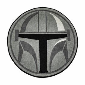 Robe Factory RBF-17230-C Star Wars: The Mandalorian Helmet Round Area Rug | 52 Inches