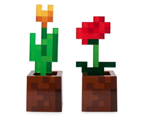 Robe Factory RBF-17430-C Minecraft Orange Tulip and Poppy Flower Pot Mood Lights | Set of 2