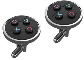 Rubber Road PlayStation Symbols Cufflinks (Black)