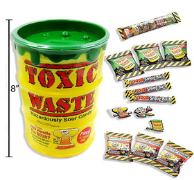 Redstone Foods RED-88166-C Toxic Waste Sour Candy & Coin Bank | 3.95oz