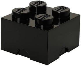 Room Copenhagen RMC-40030633-C LEGO Desk Drawer 4 Knobs Stackable Storage Box | Black