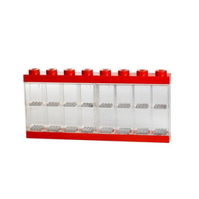 LEGO Minifigure 16 Compartment Display Case, Bright Red