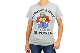 Ripple Junction RPJ-SCAS20813X-C Schoolhouse Rock! "Knowledge Is Power" Adult T-Shirt - Grey 3X