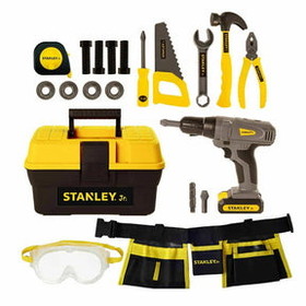 Red Tool Box RTB-SRP006-21-SY-C Stanley Jr Kids 21 Piece Toy Toolbox & Tool Set