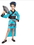 Rubie's RUB-882486L Teal Dragon Girl Child Costume