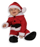 Rubie's Fleece Santa Costume With Belt Newborn Child