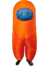 Studio Halloween SHI-21141-C Amongst Us Orange Imposter Sus Crewmate Inflatable Child Costume | Standard