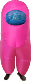 Studio Halloween SHI-21147-C Amongst Us Pink Imposter Sus Crewmate Inflatable Child Costume | Standard