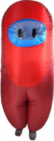Studio Halloween SHI-21152-C Amongst Us Red Imposter Sus Crewmate Inflatable Adult Costume | Standard