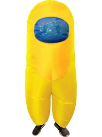 Studio Halloween SHI-21154-C Amongst Us Yellow Imposter Sus Crewmate Inflatable Adult Costume | Standard
