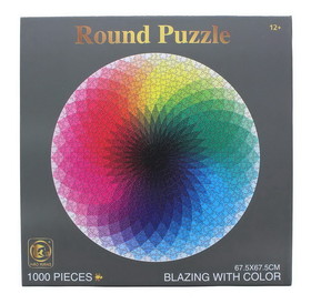 Shantou South Toys Factory SIL-SA055900-C Blazing With Color 1000 Piece Round Jigsaw Puzzle