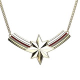 SalesOne International Marvel Captain Marvel Logo Curb Chain Necklace