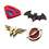 SalesOne DC Justice League Logos Enamel Collector Pins Set of 4