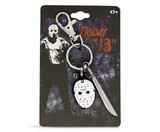 Friday The 13th Mask and Machete Metal Keychain