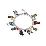 SalesOne SOI-SWCHBCHRMBR01-C Star Wars Cute 15Mm Chibi Characters Pendant Enamel Charms Bracelet Jewelry
