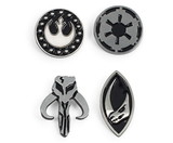 SalesOne SOI-SWMAN2LP4SET02-C Star Wars: The Mandalorian Symbols 4-Piece Enamel Pin Set, Base Metal Pins