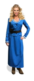 Seeing Red Western Woman Adult Blue Costume Dress