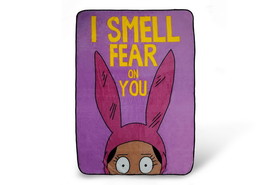 Surreal Entertainment Bob's Burgers Louise Throw Blanket - I Smell Fear On You - 64 x 44 Inches