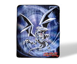 Surreal Entertainment SRE-CFB-YGO-BWD-C Yu-Gi-Oh! Blue-Eyes White Dragon Fleece Throw Blanket | 45 x 60 Inches
