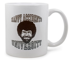 Surreal Entertainment SRE-CMG-ROSS-HAUW-C Bob Ross "Happy Accidents University" Ceramic Mug | Holds 11 Ounces