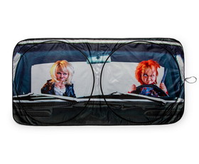 Surreal Entertainment SRE-CS-CDP-CAR-C Child's Play Chucky Sunshade for Car Windshield | 64 x 32 Inches