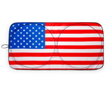 Surreal Entertainment SRE-CS-SE-FLG-C American Flag Sunshade for Car Windshield | 64 x 32 Inches