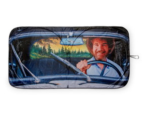 Surreal Entertainment SRE-CSF-ROSS-CRWD-C Bob Ross Happy Trees Sunshade for Car Windshield | 64 x 32 Inches