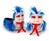 Surreal Entertainment SRE-SLP-LBTH-ELLO-C Labyrinth Ello Worm Plush Slippers for Adults | One Size Fits Most