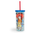 Silver Buffalo SVB-AVA5118F-C Avatar: The Last Airbender Trio Carnival Cup With Lid And Straw | 20 Ounces