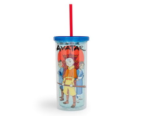 Silver Buffalo SVB-AVA5118F-C Avatar: The Last Airbender Trio Carnival Cup With Lid And Straw | 20 Ounces