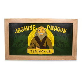 Silver Buffalo SVB-AVA519ACJ-C Avatar: The Last Airbender Jasmine Dragon Tea House Hanging Sign Framed Wall Art