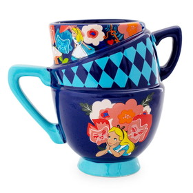 Silver Buffalo SVB-AW16063D-C Disney Alice in Wonderland Stacked Teacups Sculpted Ceramic Mug | Holds 20 Ounce