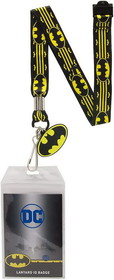 Silver Buffalo SVB-BN11245B-C DC Batman Wrap-Around Logo Lanyard with Badge Holder and Charm
