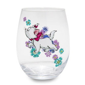 Silver Buffalo SVB-DIS6366FB-C Disney The Aristocats Marie Walking Teardrop Stemless Wine Glass | Holds 20 Ounces
