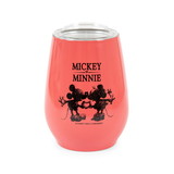 Silver Buffalo SVB-DL12199E-C Disney Mickey & Minnie Stainless Steel Tumbler with Lid | Holds 10 Ounces