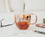 Silver Buffalo SVB-DL1671GV-C Disney "Peace Love" Mickey Mouse Glitter Handle Glass Mug | Holds 14 Ounces