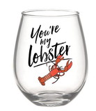 Silver Buffalo SVB-FRD5656FB-C Friends You're My Lobster 20 Ounce Stemless Glass