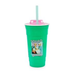 Silver Buffalo SVB-GOL405BF-C The Golden Girls "Squad Goals" Tumbler with Lid and Straw | Holds 32 Ounces