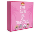 Silver Buffalo SVB-GOL506CC-C The Golden Girls Keep Calm And Eat Cheesecake 6 x 6 Inch Wood Box Sign
