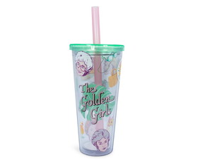 Silver Buffalo SVB-GOL610LB-C The Golden Girls Carnival Cup with Lid and Straw | 24 Ounces