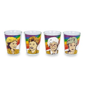 Silver Buffalo SVB-GOL64064-C The Golden Girls Rainbow 1.5-Ounce Mini Glasses | Set of 4