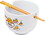 Silver Buffalo SVB-GUD501KD-C Sanrio Gudetama 20oz Ceramic Ramen Bowl with Chopsticks